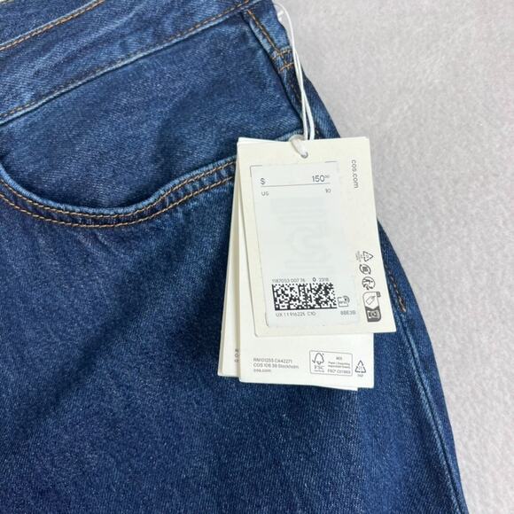 COS Jeans Women's Size 10 Dark Wash Extra Wide Leg Drawstring Belt Pants NWT - Picture 5 of 10